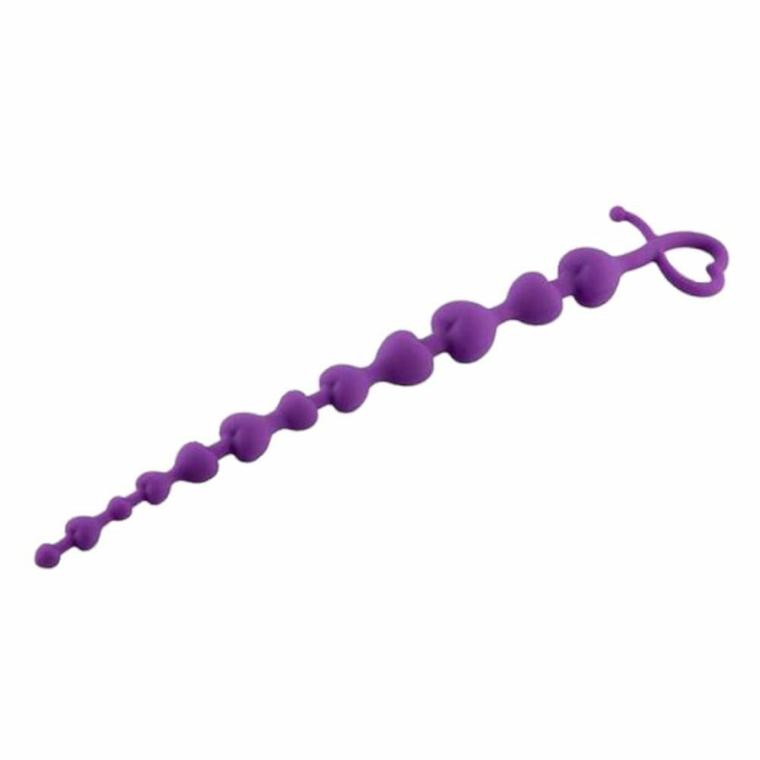 Beaded Purple Heart Plug Anal Toys