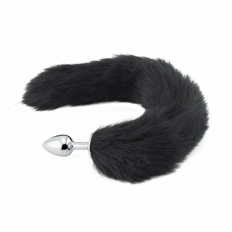 Black Cat Tail Plug 16″ Cat Tails