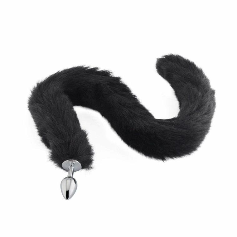 Black Fox Tail 32″ Butt Plugs