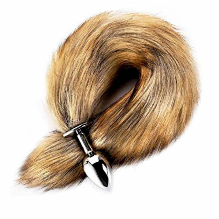 Brown Metal Fox Tail 16″ Fox Tails