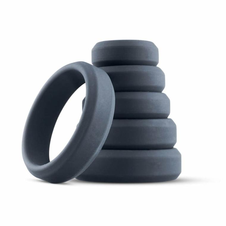 Classic Silicone Cock Ring Set Of 6 Cock Rings