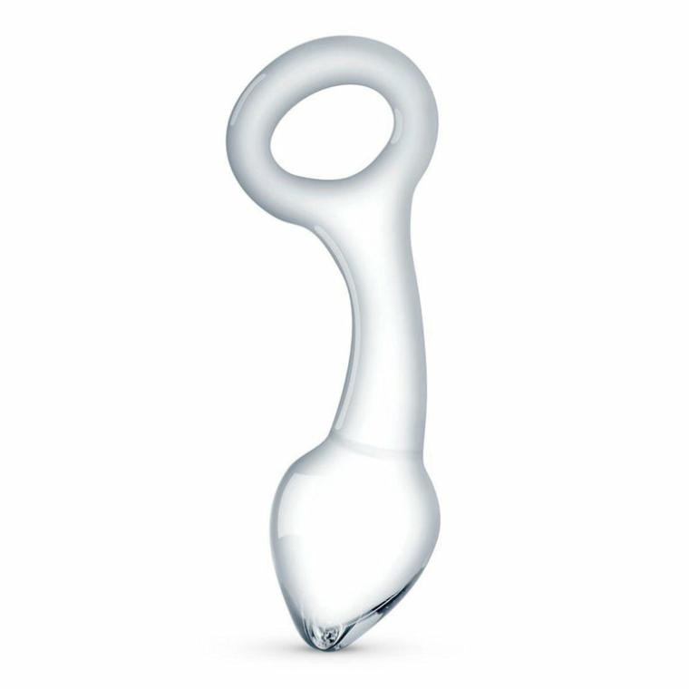 Curved Handmade Glass Prostate Plug 6 Inch Butt Plugs