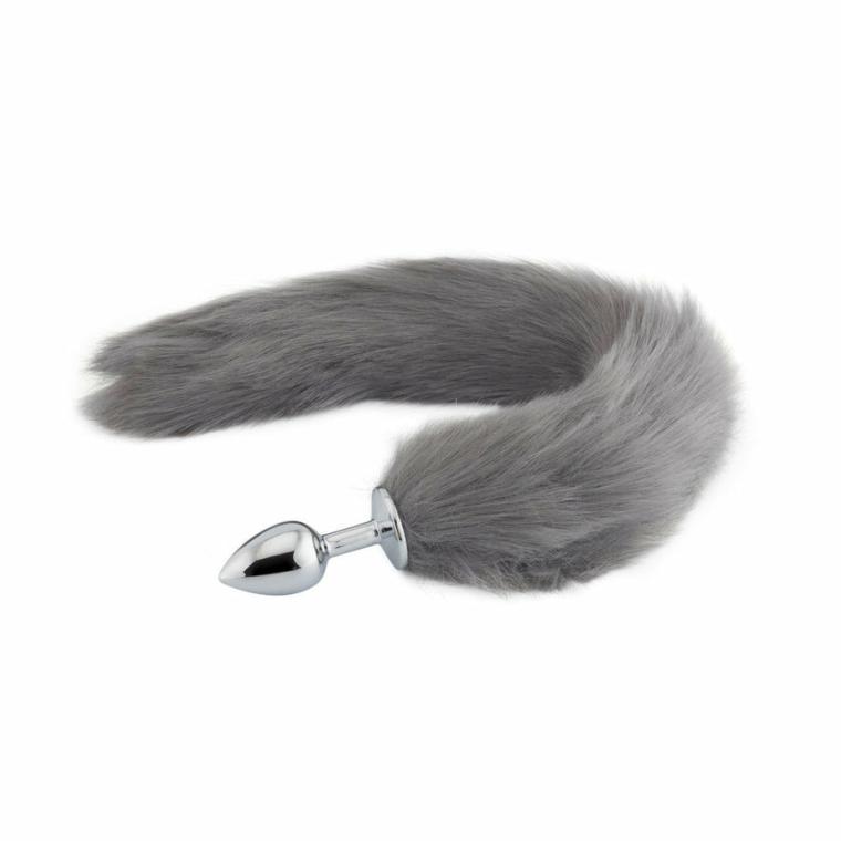 Grey Fox Metal Tail, 18″ Fox Tails