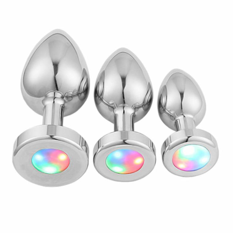 Light Up Plug Set (3 Piece) Butt Plugs