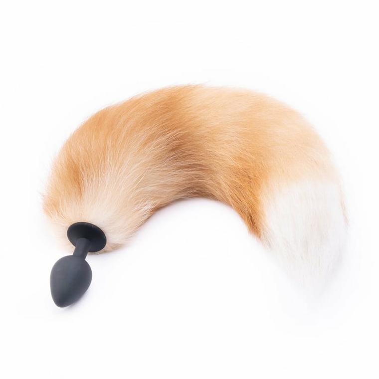 Orange Silicone Cat Tail Plug 16″ Cat Tails