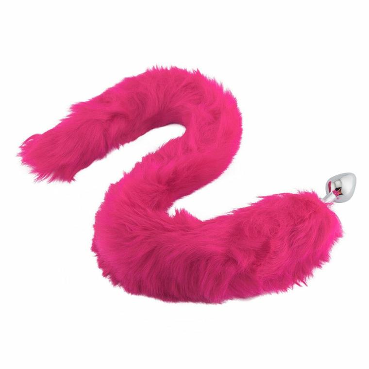 Pink Fox Metal Tail, 32″ Fox Tails