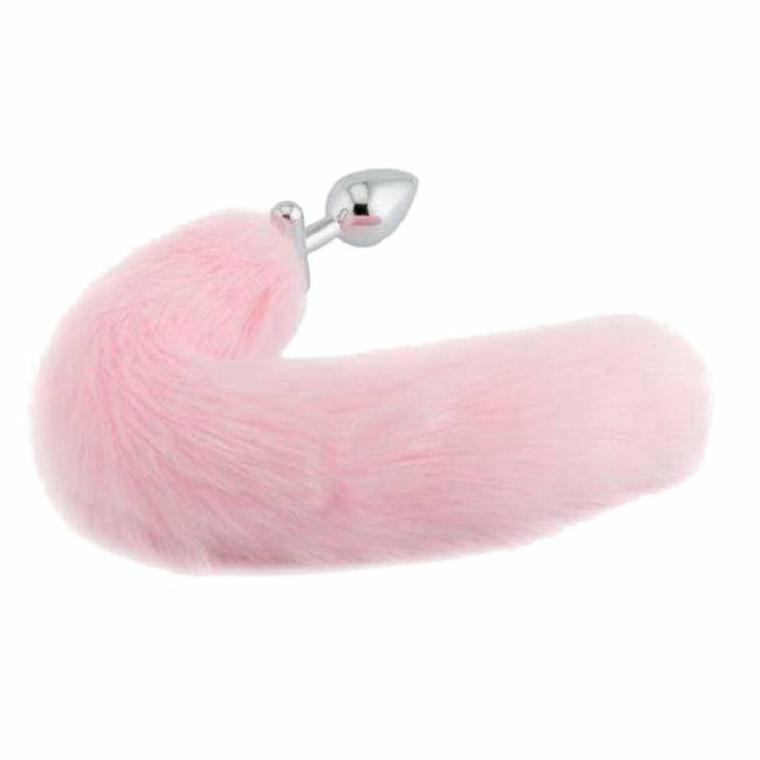 Pink Fox Shapeable Metal Tail, 16″ Fox Tails