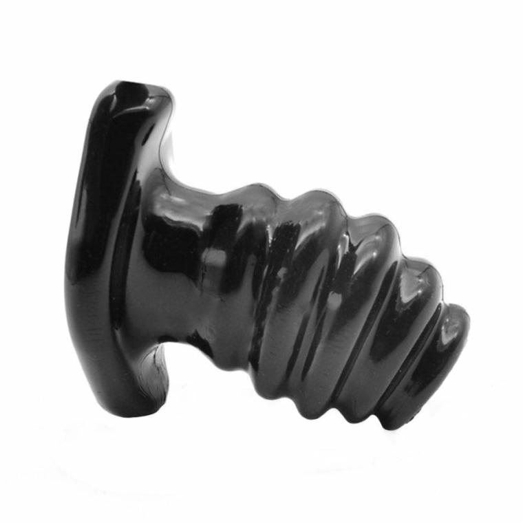 Ribbed Silicone Tunnel Plug Butt Plugs Black