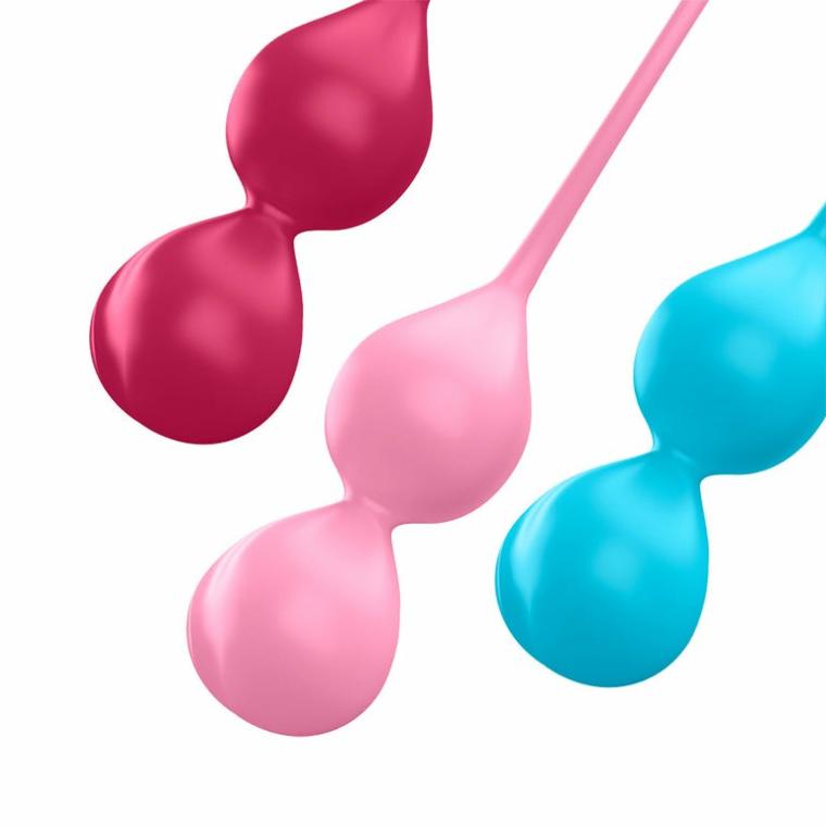 Silicone Double Kegel Ball Set Of 3 Love Eggs & Kegel Balls