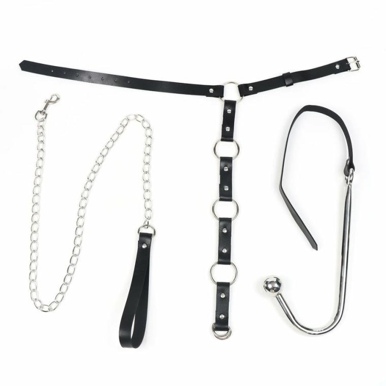 Kinky Anal Hook With Collar And Leash Anal Hooks