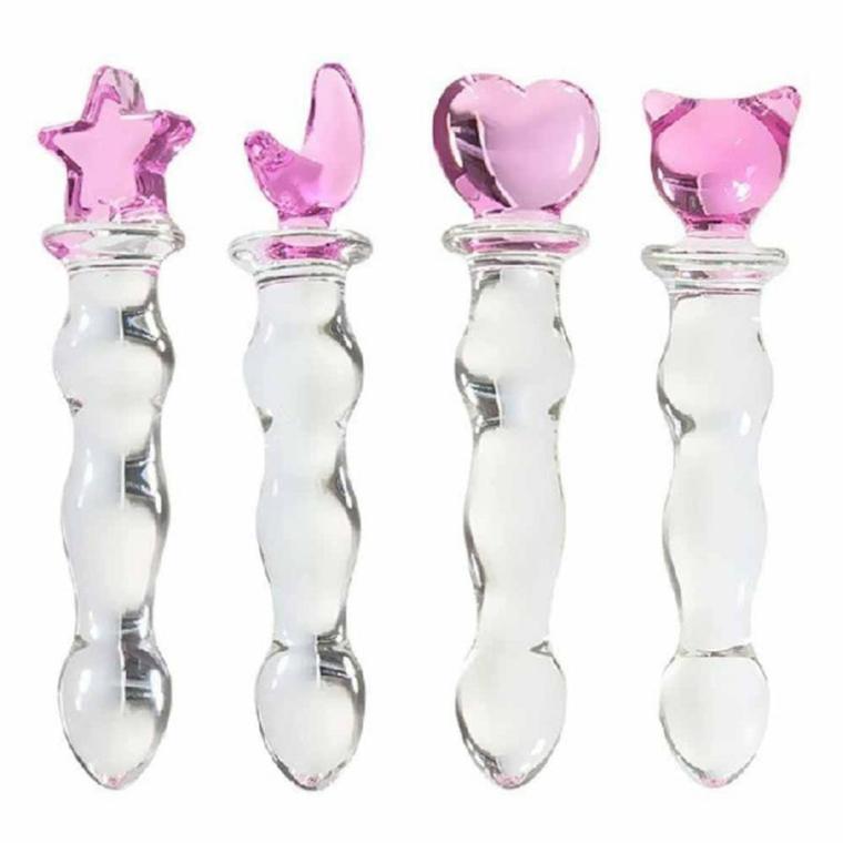 Moon And Star Glass Plug Dildo Butt Plugs