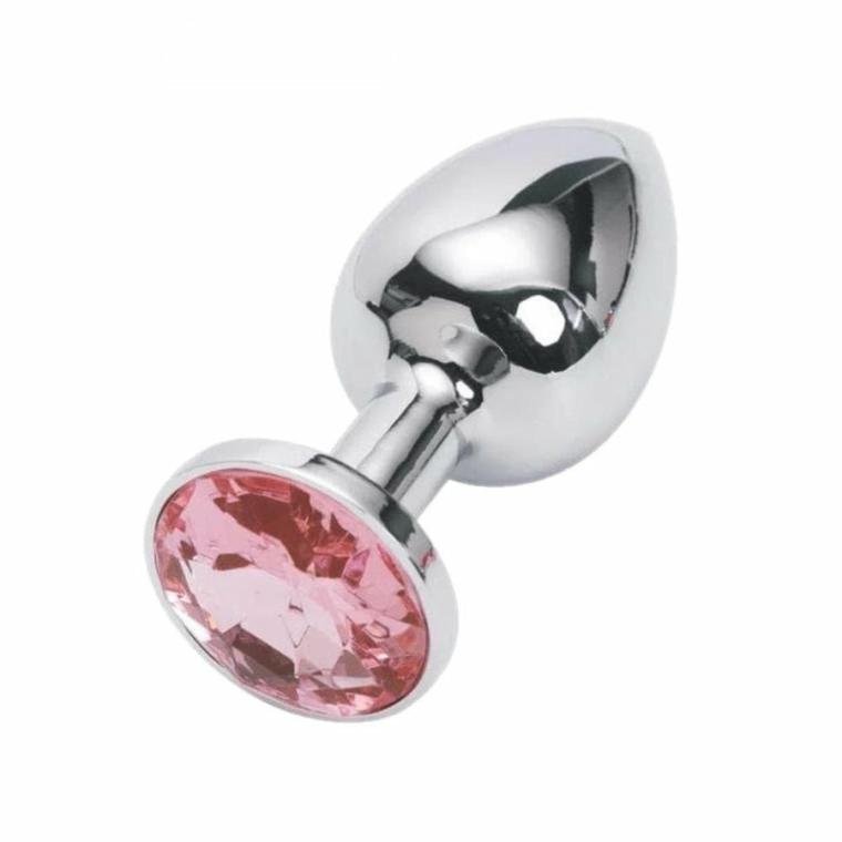 Rose Pink Jeweled Plug Butt Plugs Light blue