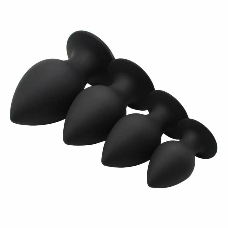 Sleek Black Silicone Plug Butt Plugs