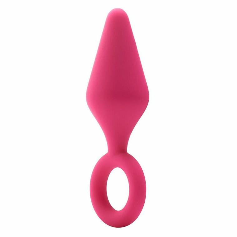 Tiny Silicone Butt Plug With Ring Pull 3 Inch Butt Plugs Black