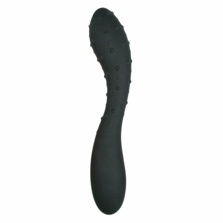 Curved Silicone Anal Dildo With Textured Nubs 7.5 Inch Dildos